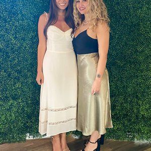 Reformation Ronan Dress - Ivory Midi Dress